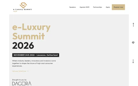 The e-Luxury Summit home page