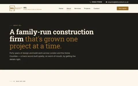 The about page